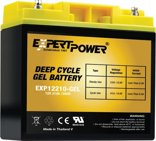 Miniatura 11 de ExpertPower EXP-100 GEL - Batería solar recargable de 12 V 100 Ah para sistema de paneles solares, remolque de viaje, RV, casa, motor de arrastre