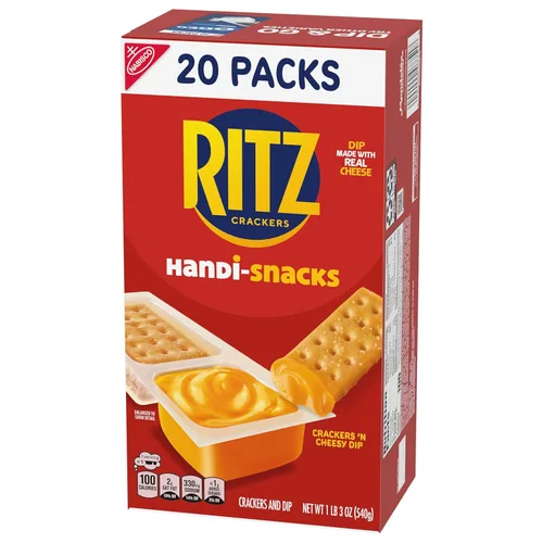 Miniatura 13 de Handi-Snacks RITZ Crackers 'N Cheesy Dip Paquetes de Aperitivos, Aperitivos Escolares, 20 Paquetes de Aperitivos