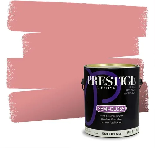 Miniatura 20 de Prestige Paints Pintura exterior e imprimación en uno, 1 galón, plano, coincidencia comparable de Valspar* Amber Rose*