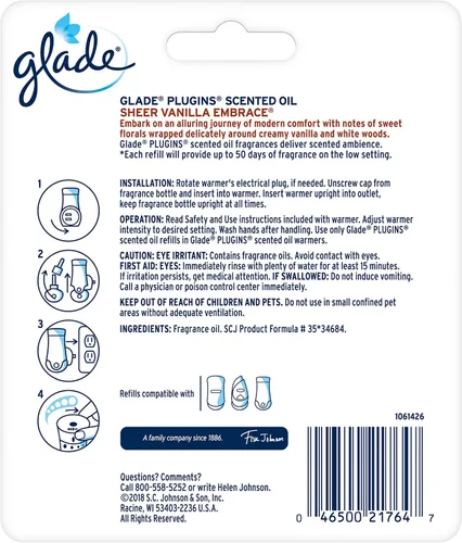 Miniatura 2 de Glade Plugins Recambios Sheer Vanilla Embrace 1.34 FL OZ, 2 CT