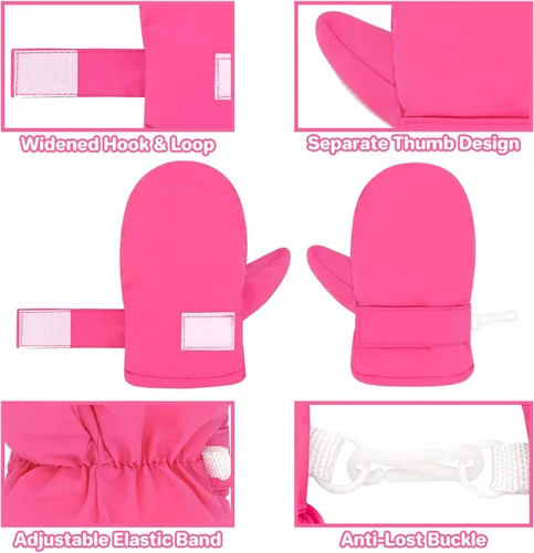 Miniatura 39 de QikQik Guantes de invierno impermeables para niños pequeños - Guantes de nieve para bebés