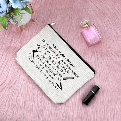 Miniatura 3 de Bolsa de maquillaje para mujer, regalo de agradecimiento para peluquería, bolsa de cosméticos, regalo para estilista, regalo de Navidad, bolsa