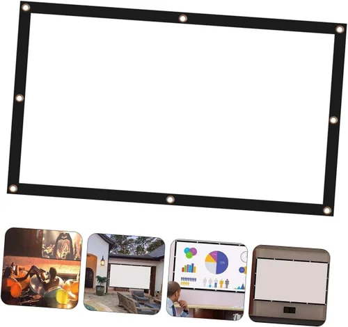 Miniatura 3 de SHINEOFI Polyester Projector Screen for Indoor Outdoor Movie Home Office Use HD Projection