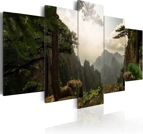 Miniatura 33 de artgeist Lienzo acústico para pared, diseño de montañas de la naturaleza, 80 x 40 pulgadas, 5 piezas con impresión de sonido de espuma acústica