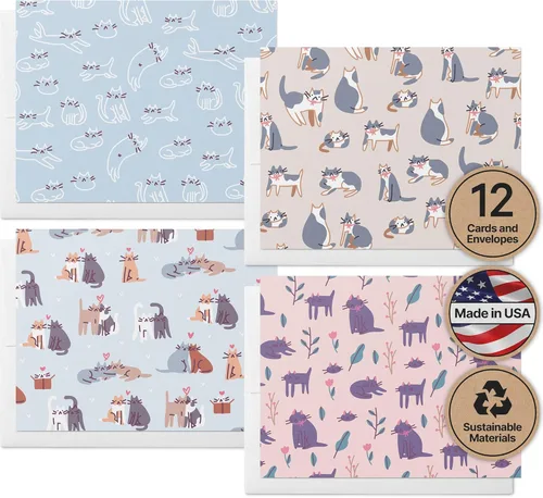 Miniatura 16 de Twigs Paper - Tarjetas de felicitación de aves americanas surtidas - Tarjetas de papelería con sobres, tarjeta de agradecimiento, tarjetas de notas