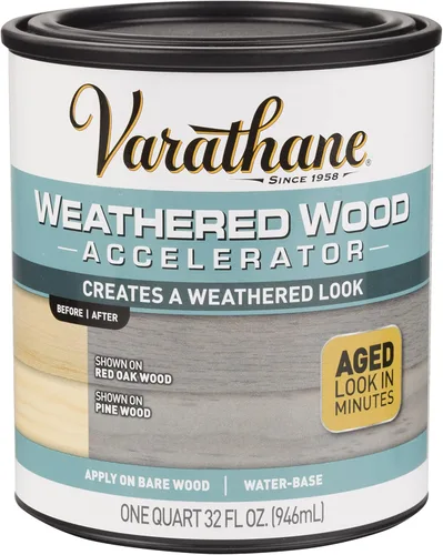 Varathane 313835 Acelerador de Madera Envejecida, Cuarto de Galón, Gris Gris(Weathered Gray)