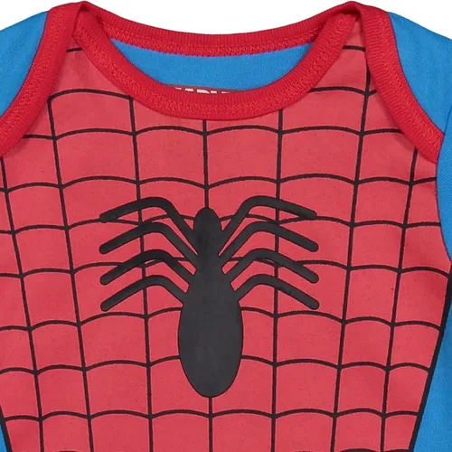 Miniatura 6 de Marvel Vengadores Hulk Capitán América Iron Man Spider Man Baby Cosplay Body y pantalones Conjunto de recién nacido a bebé