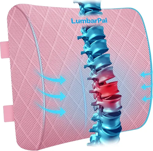 Miniatura 10 de LumbarPal Almohada de Soporte Lumbar para Respaldo de Silla de Oficina Almohada Lumbar para Automóvil, Gaming, Silla de Oficina - Mejora la Postura