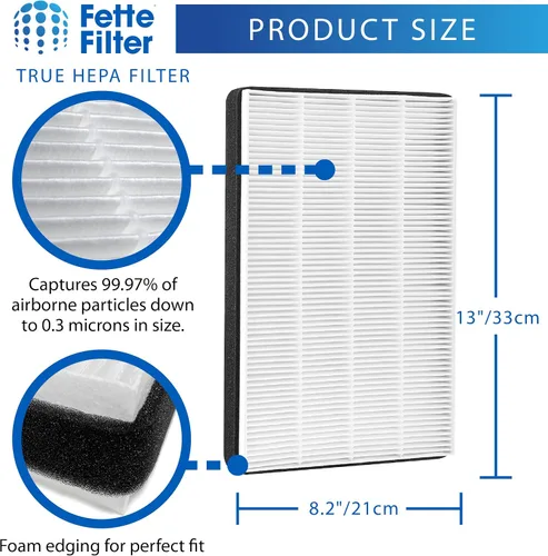 Miniatura 4 de Fette Filter - 2 filtros HEPA de alta calidad compatibles con 3M F2 / A2 filtro purificador de aire para modelos # FAP-C02WA-G2, FAP-C03BA-G2