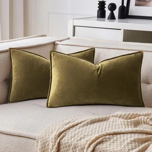 Miniatura 30 de MIULEE Paquete de 2 fundas decorativas de cojines de poliéster suave, fundas de almohada cuadradas cómodas y suaves para sofá, sillón, dormitorio
