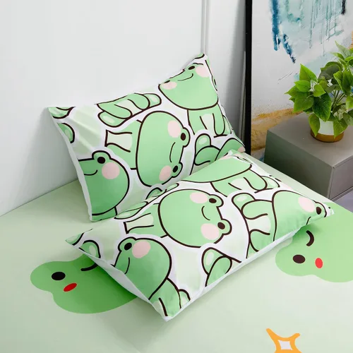 Miniatura 6 de MUSOLEI Juego de edredón de rana de 7 piezas para niños y niñas, juego de ropa de cama tamaño individual para todas las estaciones