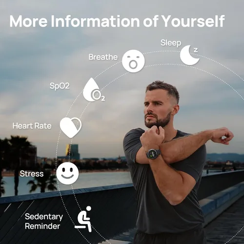 Miniatura 8 de mibro GS Active2 - Reloj inteligente GPS para correr con AMOLED de 1.811 in, ligero y batería de 15 días, soporta planes de funcionamiento y GNSS