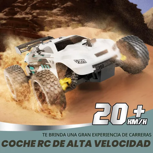 Miniatura 3 de Tecnock Coches RC con Control Remoto para Niños, Coche de Carreras RC de Escala 1:18 20 KM/H 2WD Todo Terreno, Coche RC de Carreras de 2.4GHz