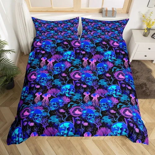Miniatura 10 de Juego de funda de edredón de tortuga marina para niños, niñas, adolescentes, decoración de habitación, reptil, tortuga, juego de funda de edredón