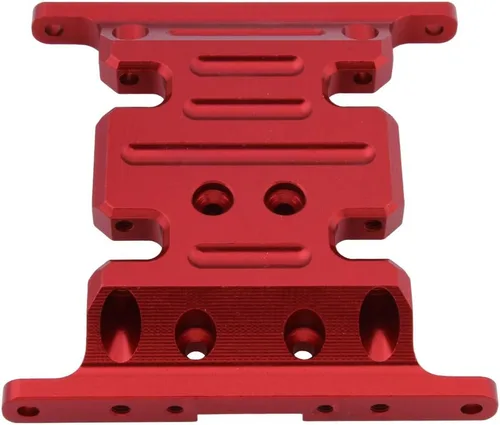 Miniatura 6 de HobbyPark Placa de deslizamiento de transmisión de soporte de marco central de aluminio para AXIAL SCX10 1/10 RC Rock Crawler Car Option Parts (rojo)