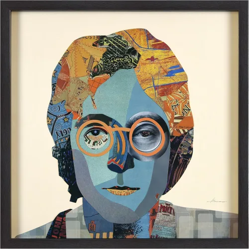 Miniatura 19 de Empire Art Direct Alex Zeng - Papel gráfico enmarcado con collage dimensional de bulldog francés bajo vidrio, listo para colgar, 17 x 17 pulgadas