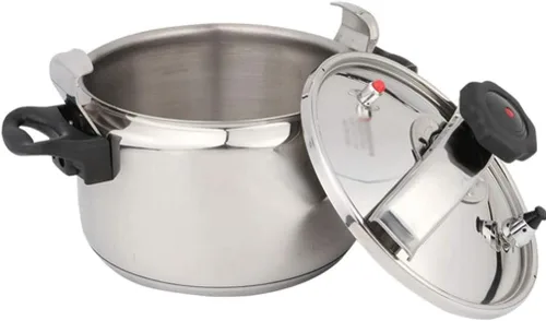 Miniatura 6 de Olla a presión de acero inoxidable con tapa de fácil bloqueo, olla a presión eléctrica multifunción para saltear, vapor y arroz preestablecidos