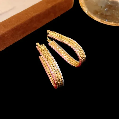 Miniatura 7 de Aretes de aro de oro de moda para mujer, aretes de aro hipoalergénicos, aretes de oro de moda para mujer, aretes de aro de oro perfectos, idea