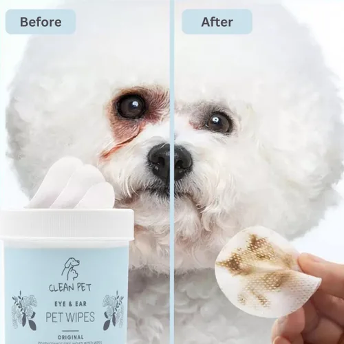 Miniatura 3 de Toallitas veterinarias para ojos y oídos para perros y gatos, elimina las manchas de lágrimas y el tratamiento de infecciones, hipoalergénicas, sin