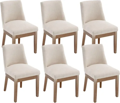 Miniatura 11 de VESCASA Sillas de comedor tapizadas de 18 pulgadas de ancho con respaldo acolchado de 13 pulgadas de alto, sillas de comedor de granja con patas