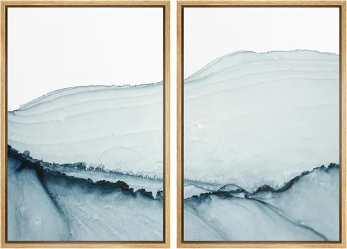 Miniatura 8 de SIGNWIN Lienzo enmarcado para pared, ilustraciones abstractas texturizadas en tonos beige terrosos, arte moderno, decorativo, contemporáneo