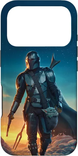 Miniatura 29 de iPhone 11 Pro Max Star Wars The Mandalorian and Grogu Sunset Poster Case