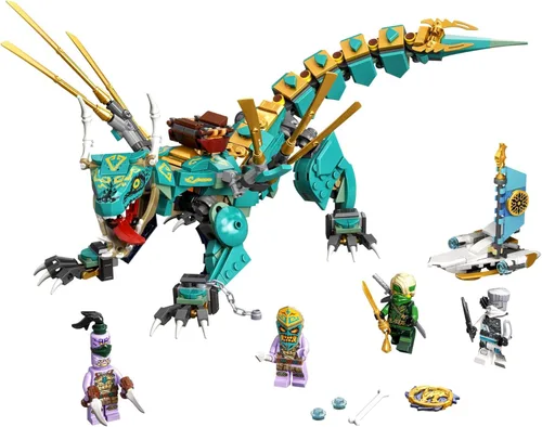 Miniatura 2 de LEGO NINJAGO Jungle Dragon 71746 Kit de construcción; juego ninja con juguete de dragón posable y NINJAGO Lloyd y Zane; juguete genial para niños