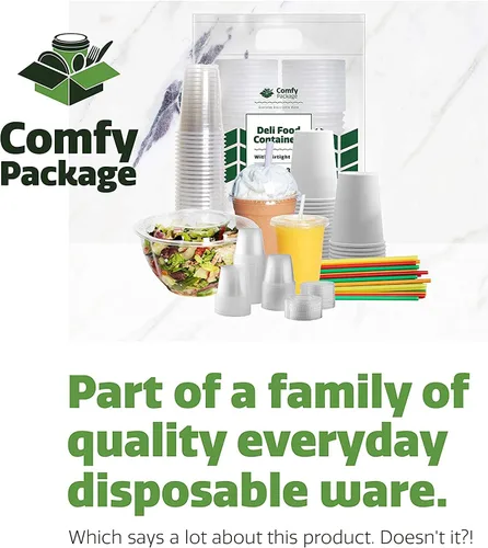 Miniatura 5 de Comfy Package Caja de 1,000 vasos de plástico transparente PET de 16 onzas para fiestas, ideal para bebidas frías, batidos y fiestas