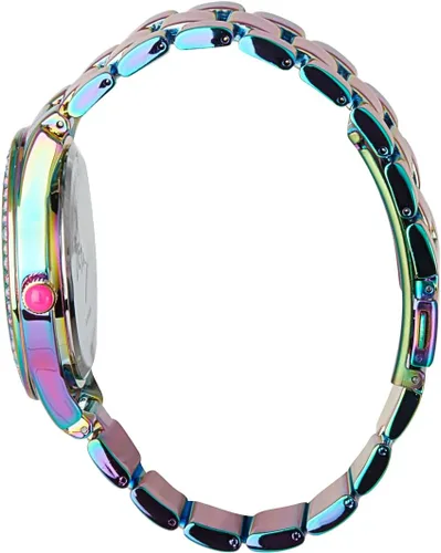 Miniatura 4 de Betsey Johnson Juego de reloj para mujer - Reloj de pulsera con correa de eslabones con pulseras apiladas y esfera de fácil lectura