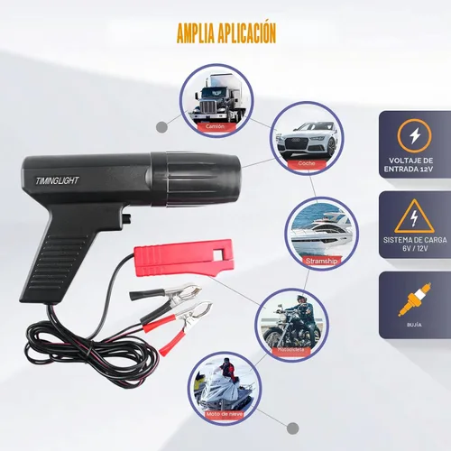 Miniatura 6 de Pistola de sincronización automotriz de 12V, pistola de sincronización de encendido inductiva para motores de gasolina de 2 y 4 tiempos para N123