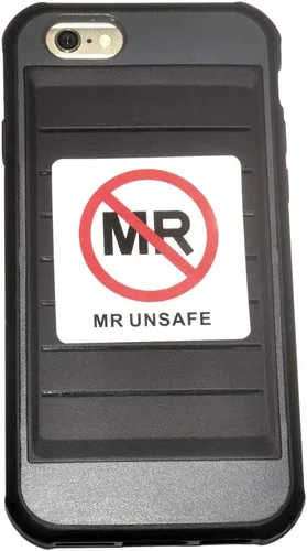 Miniatura 5 de Juego de 30 pegatinas de vinilo de etiquetas condicionales inseguras para resonancia magnética de seguridad MR, 2 x 2 pulgadas, impermeable, 30