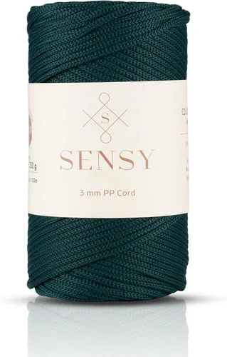 Miniatura 40 de Sensy - Cuerda de poliéster prémium de 0.118 pulgadas (0.118 in), 131 yardas, 100% polipropileno, cordón de macramé, cuerda de ganchillo de 0.118