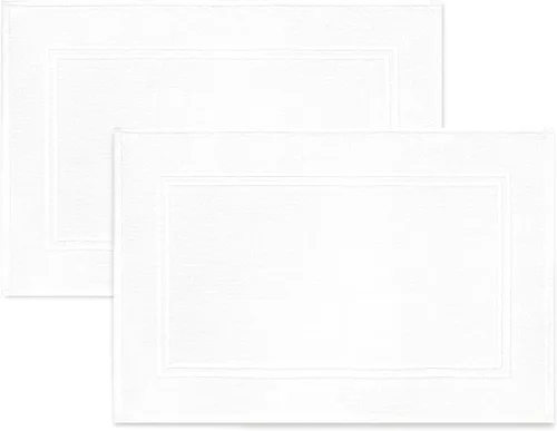 Miniatura 15 de Tens Towels Paquete de 2 alfombrillas de baño 100% algodón, 20 x 32 pulgadas, súper absorbentes, toallas de piso de calidad hotelera premium