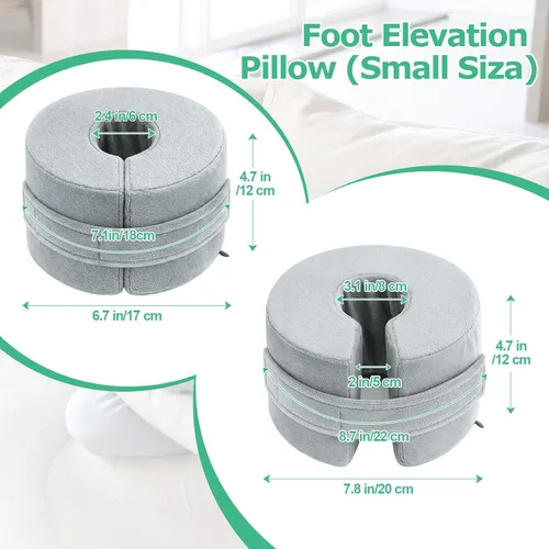Miniatura 5 de Almohada de elevación de pies, almohada de tobillo para dormir con espuma de alta densidad, almohada de soporte para piernas para elevar los pies