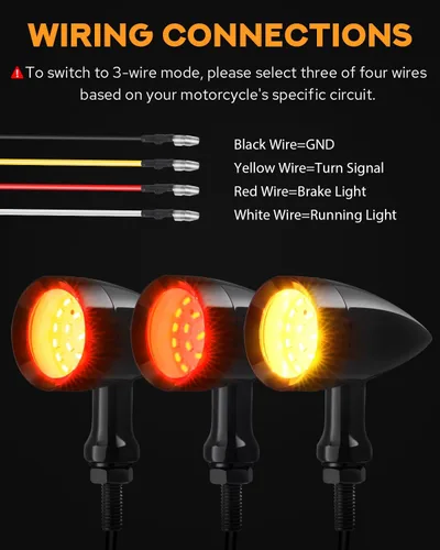 Miniatura 5 de PBYMT Luz trasera para motocicleta, 24 LED, luz trasera ámbar roja, luz trasera SMD para motocicleta, indicador intermitente compatible con Honda