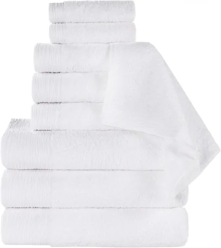 Miniatura 38 de Superior Rayon - Juego de toallas de 12 piezas de mezcla de bambú, de secado rápido, artículos esenciales para el baño, ducha, spa, toallas
