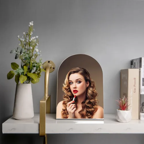 Miniatura 3 de Espejo de mesa para escritorio, espejo organizador de maquillaje, espejos irrompibles, espejos de maquillaje de viaje, espejo de maquillaje