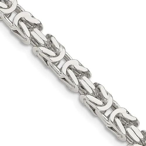 Miniatura 2 de IceCarats Collar de cadena de eslabones bizantinos de plata de ley 925 de 0.167 in