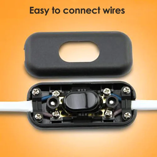 Miniatura 2 de Interruptor de Cable en Línea, PLUSPOE Interruptor de Lámpara de Control DPST de Encendido-Apagado para Lámpara de Mesa de Dormitorio Luces LED