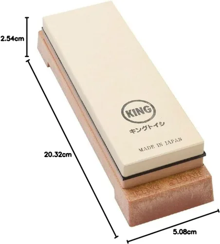 Miniatura 5 de King KW65 Piedra de afilar de combinación de grano 1000/6000 con base de plástico