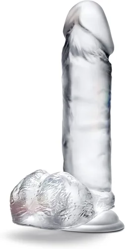 Consolador transparente suave y realista de 8 pulgadas, consolador grueso con potente ventosa para jugar con manos libres, compatible con arnés,