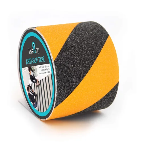 Miniatura 7 de Lifegrip - Cinta de tracción antideslizante, 4 pulgadas x 38 pies, mejor agarre, fricción, adhesivo abrasivo para escaleras, peldaños de pisada