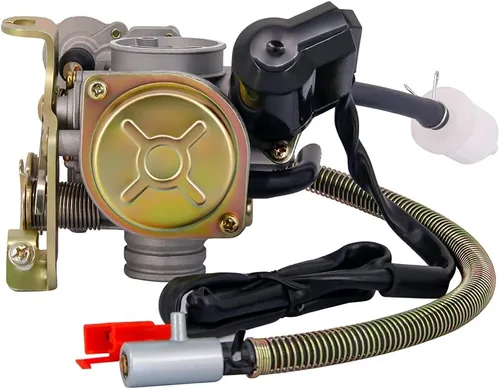 Miniatura 7 de Carburador 139QMB para GY6 50CC 49CC 4 tiempos Scooter Taotao Motor 0.709 in carb+ filtro de aire colector de admisión - Carburador de 50 cc
