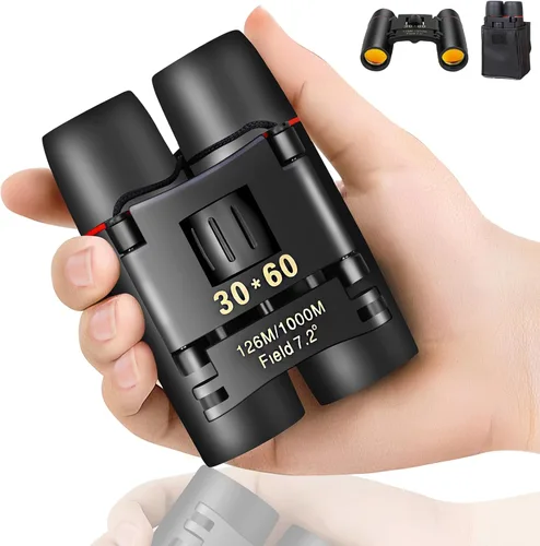 Binoculares compactos para adultos y niños, binoculares HD mini portátiles para exteriores, niños, ligeros y plegables de bolsillo para observación