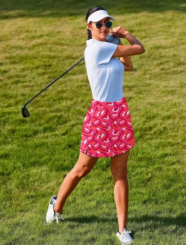 Miniatura 2 de Ekouaer Falda pantalón de golf de 16 pulgadas para mujer con bolsillos interiores de silicona, falda de tenis atlética de secado rápido