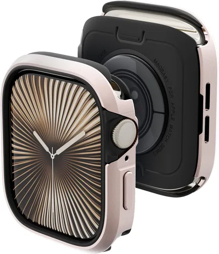 Miniatura 12 de MAGEASY Funda resistente de aluminio de calidad aeronáutica para Apple Watch de 45mm Series 9, 8, 7 Carcasa metálica dura 2 en 1 con parachoques