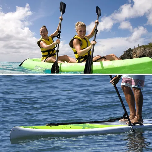 Miniatura 2 de Correa de remo de kayak, 1 paquete de cordón elástico en espiral para kayak, remo, caña de pescar que se extiende hasta 59 pulgadas (negro)
