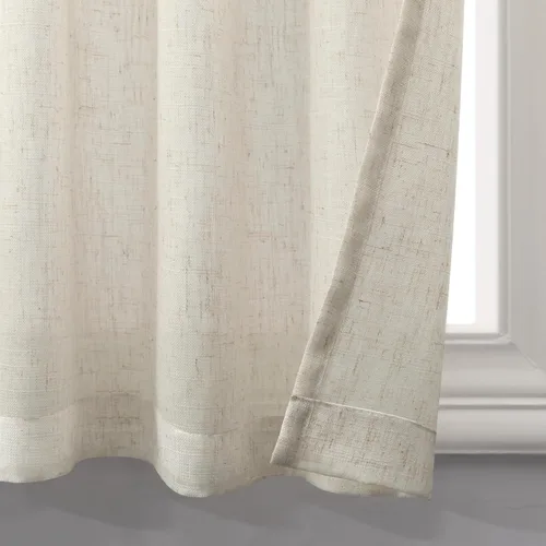 Miniatura 14 de Pitalk Cortinas de lino para café de 24 pulgadas de largo, con bolsillo trasero, plisadas, estilo bohemio, granja, cocina, cortinas para ventana