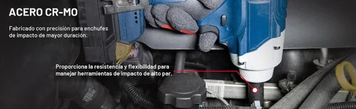 Miniatura 9 de Sunex 2645, juego de llaves de impacto de 1/2 pulgada, 26 piezas, métricas, 10 mm-36 mm, acero de aleación CR-MO, diseño de esquina radio, estuche