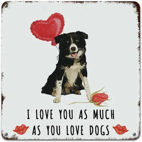 Miniatura 20 de Love Mails Chow Chow Dog Aluminum Art Signs I Love You As Much As You Love Dog Retro Vintage Art Wall Plaque Valentine Gift Metal Tin Sign for Kid